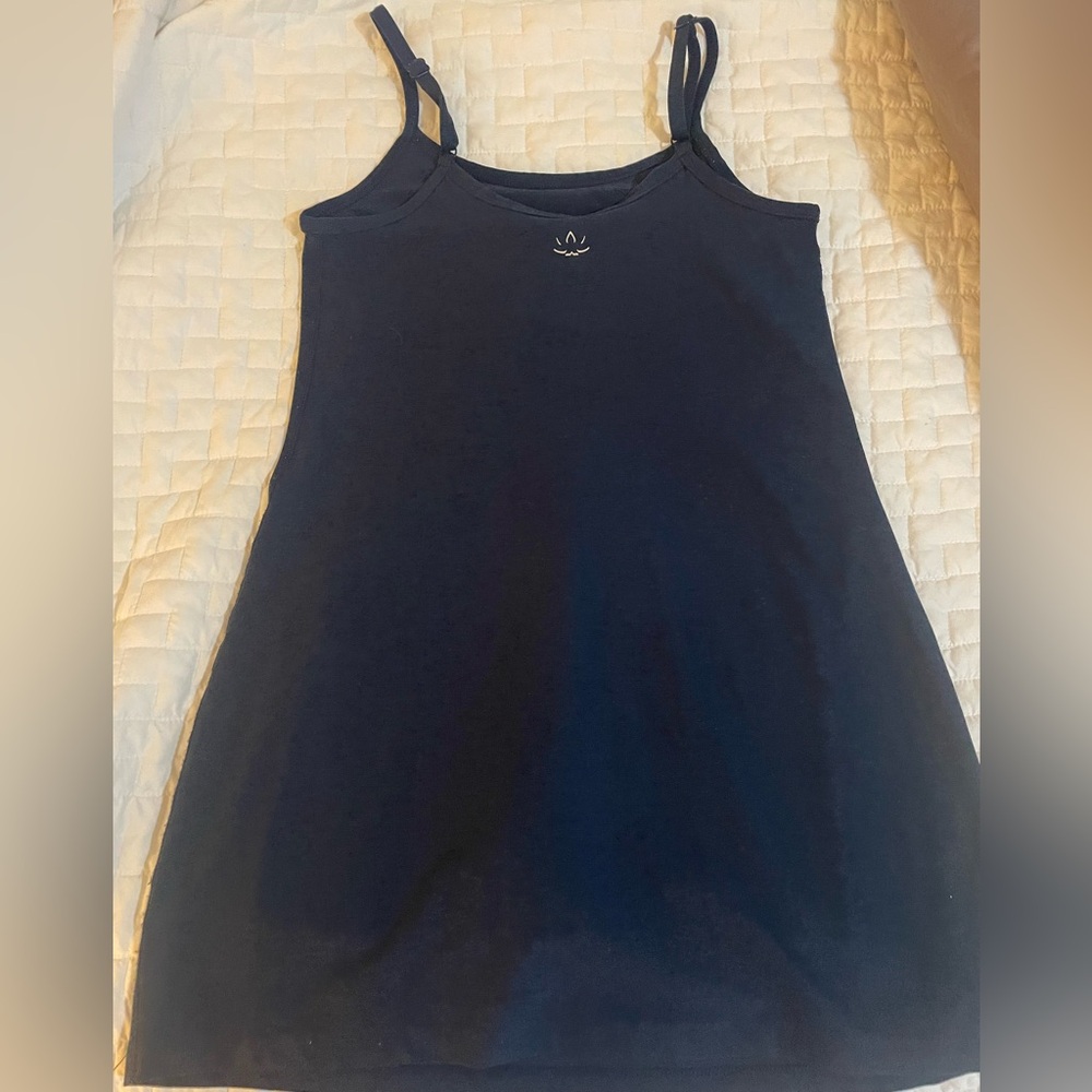 Beyond Yoga Navy Scoop Neck Performance dress